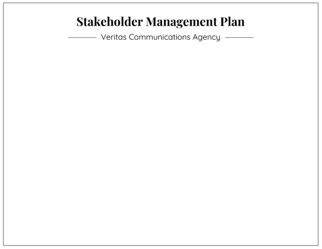 Minimal Stakeholder Management Plan Template - Page 2