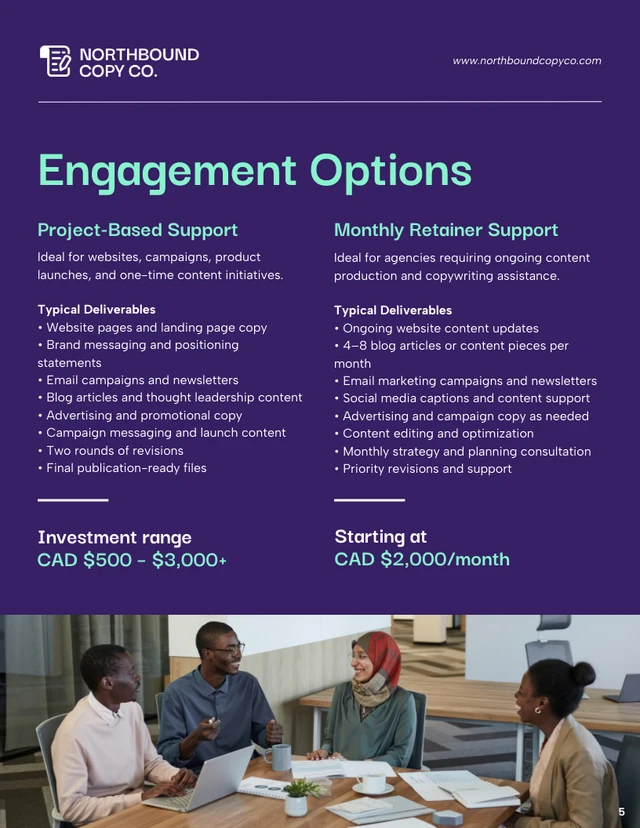 Copywriting Proposal Template - صفحة 5