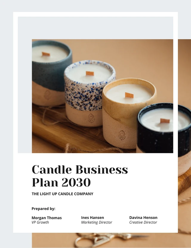 Candle Business Plan Template Venngage