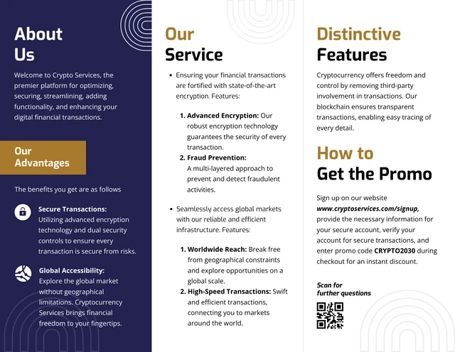 Cryptocurrency Services Z-Fold Brochure - Page 2
