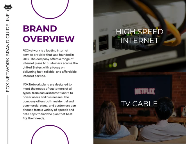 Purple Simple Network Brand Guideline Presentation - page 2