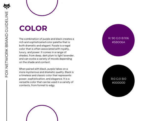 Purple Simple Network Brand Guideline Presentation - page 4