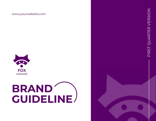 Purple Simple Network Brand Guideline Presentation - page 1