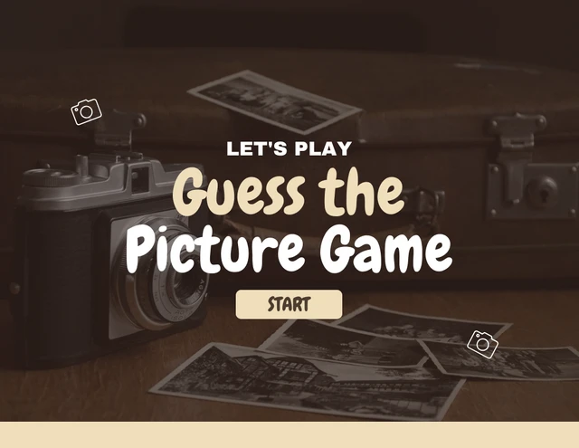 Brown And Gold Classic Retro Guess Picture Game Presentation - Page 1