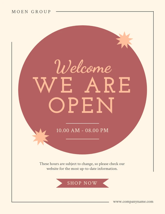 We're open Poster