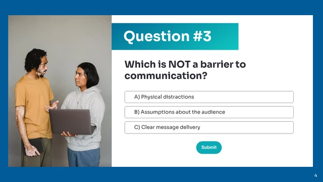 Effective Communication Workshop Quiz Presentation - page 4