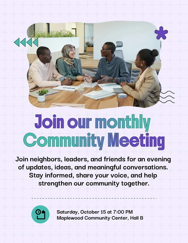 Community Meeting Flyer Template Community Meeting Flyer Template