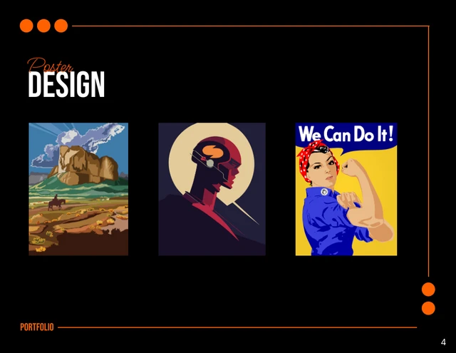 Black and Orange Graphic Designer Portfolio Presentation - Page 4