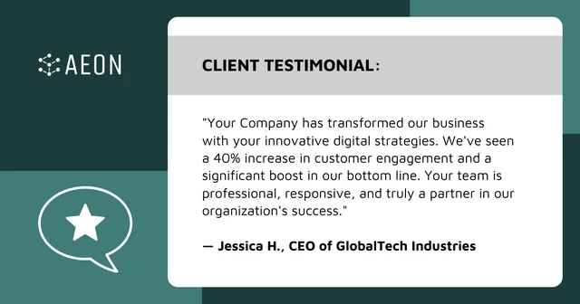 Customizable Client Testimonial Facebook Post Template