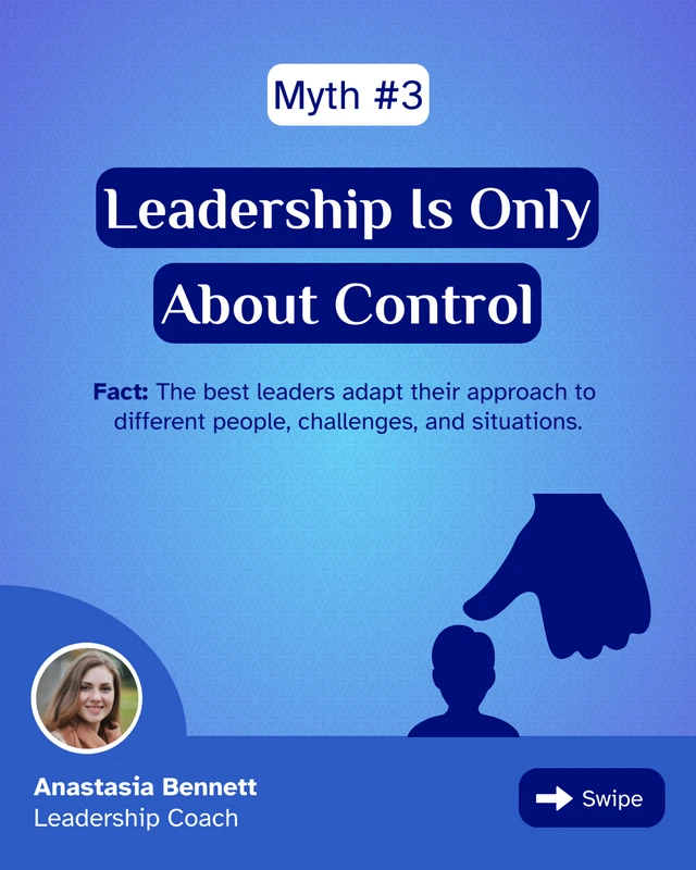 Leadership Myths vs. Facts LinkedIn Carousel Post Template - Page 4