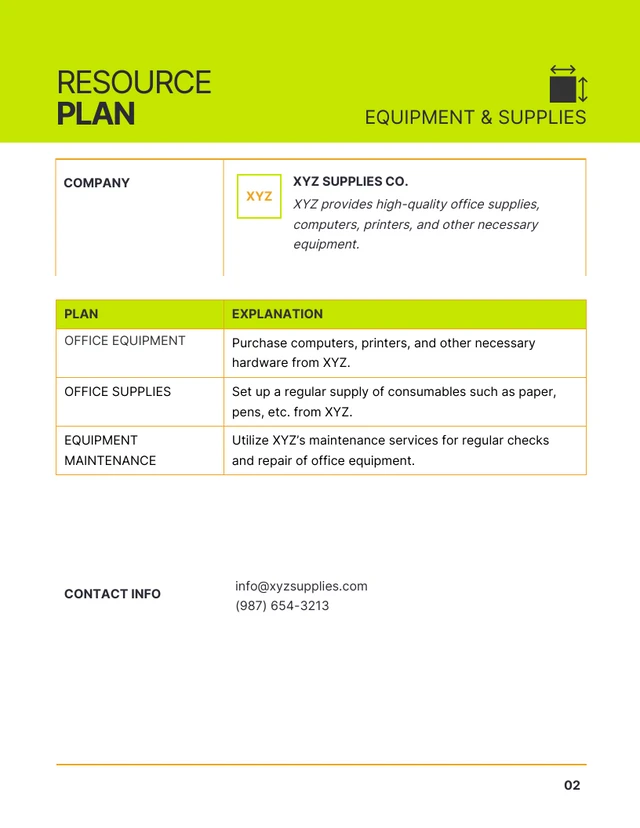 Simple Greeny Resource Plan - Page 2
