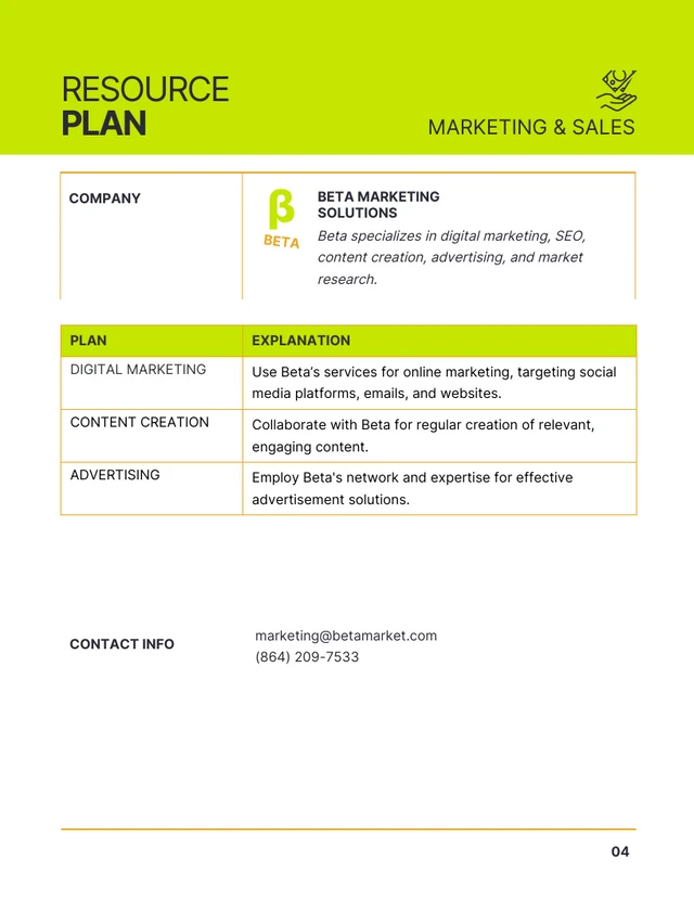 Simple Greeny Resource Plan - Page 4