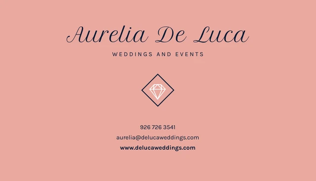 Wedding Event Planner Business Card - Página 1
