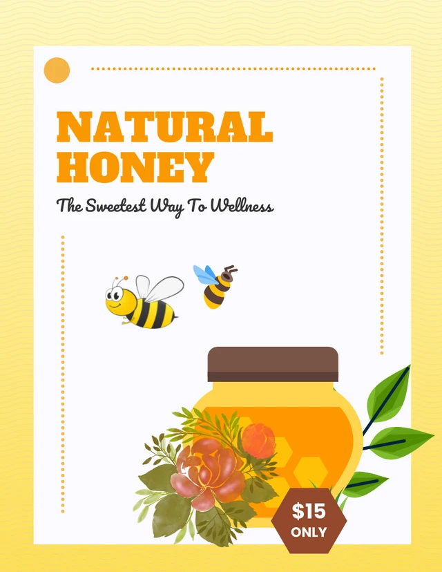 Honey natural Poster Sale Template