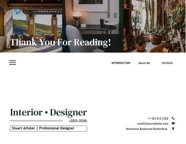 White and Green Interior Designer Portfolio Presentation - Page 5