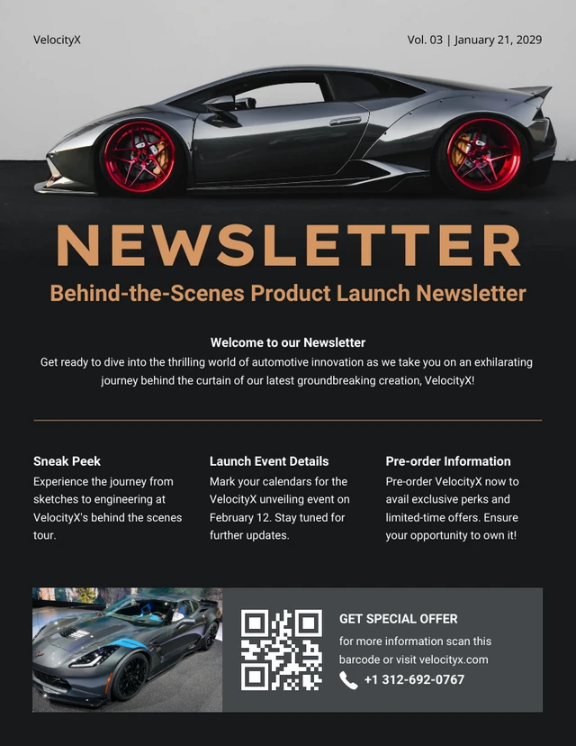 Behind-the-Scenes Product Launch Newsletter Template