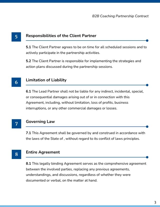 B2B Contract Template - Seite 3