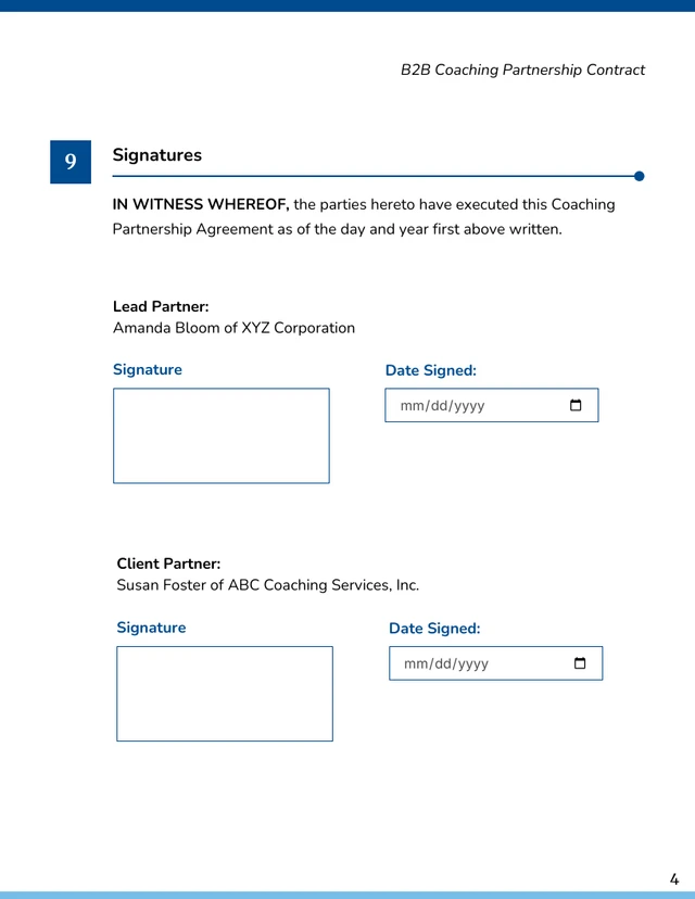 B2B Contract Template - Seite 4