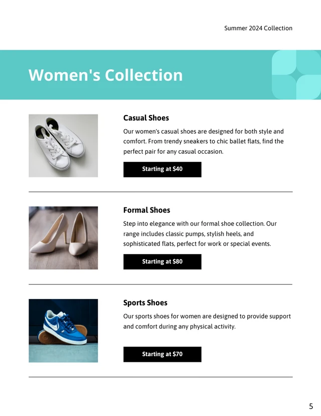 Shoes Catalog Template - صفحة 5