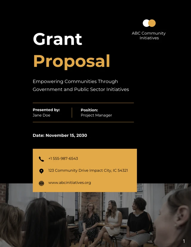 Grant Proposal - Page 1