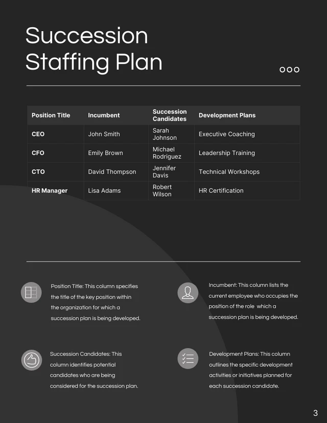 Dark Monochrome Staffing Plan - Page 3