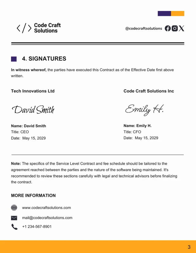 Software Maintenance Contract Template - صفحة 3