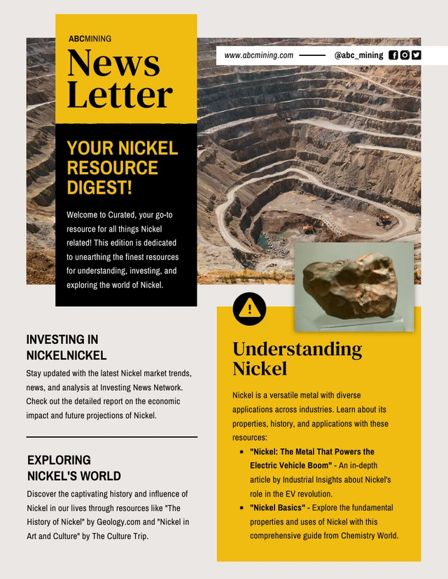 Curated Resources for Nickel Newsletter Template