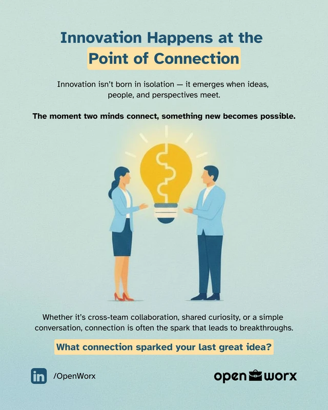 Plantilla innovadora de punto de conexión en redes sociales.