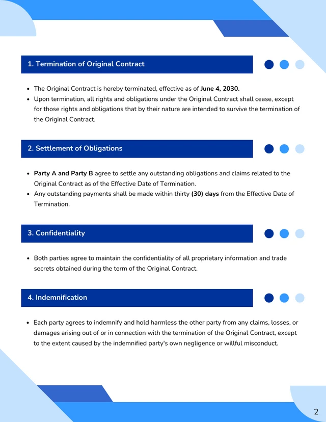 Termination Of Contract Template - صفحة 2