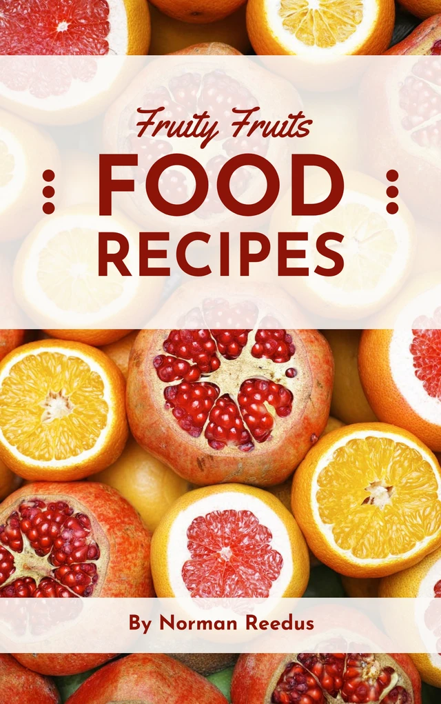 Modèle de couverture de livre de recettes de fruits minimaliste coloré