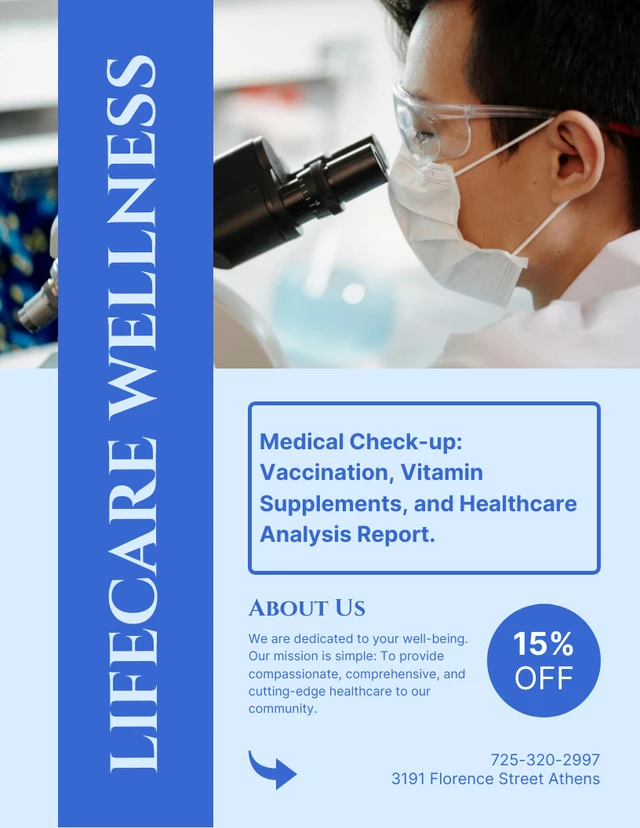 Light Blue Modern Professional Medicine Poster Template