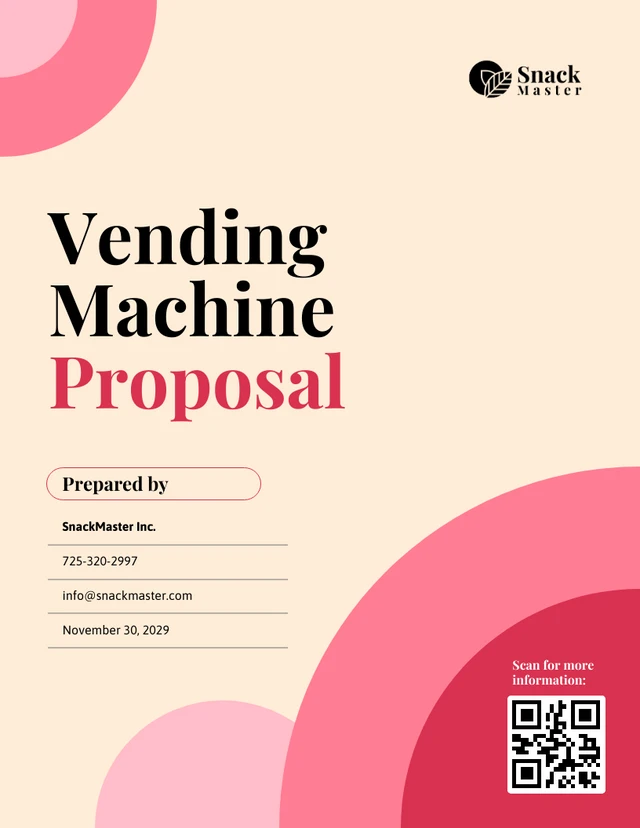 Vending Machine Proposal Template - Page 1