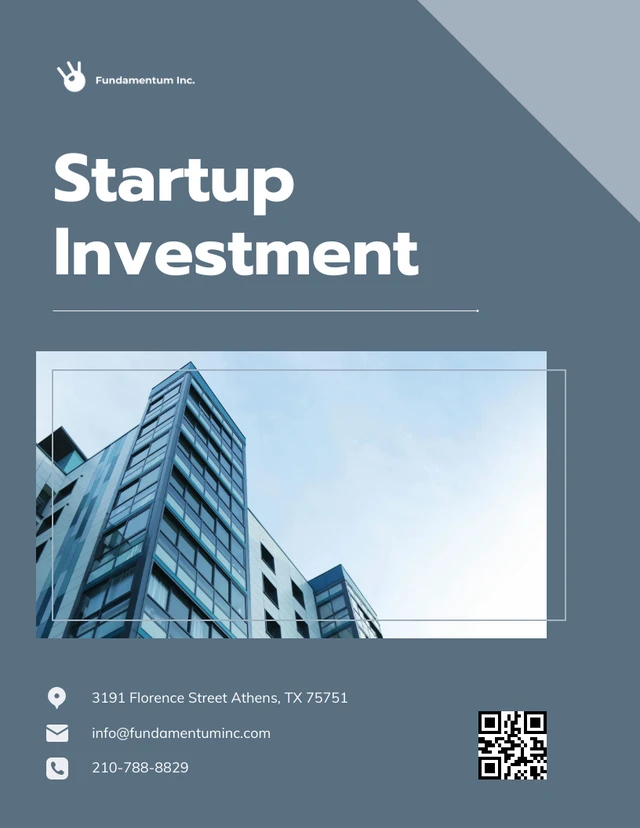 Startup Investment Proposal - Page 1