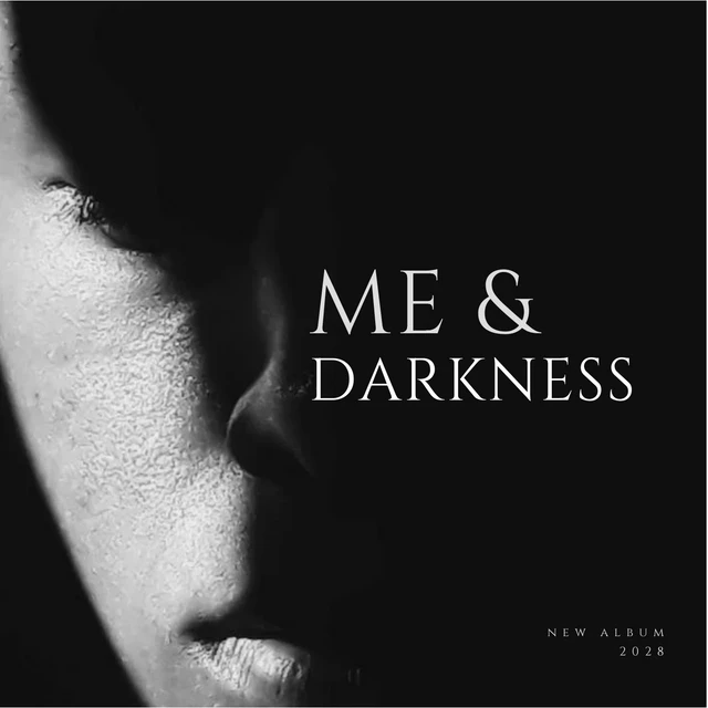 Black Dark Photo Sad Album Cover Template