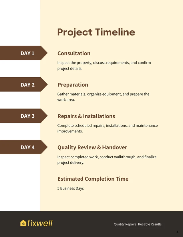 Handyman Proposal Template - صفحة 4