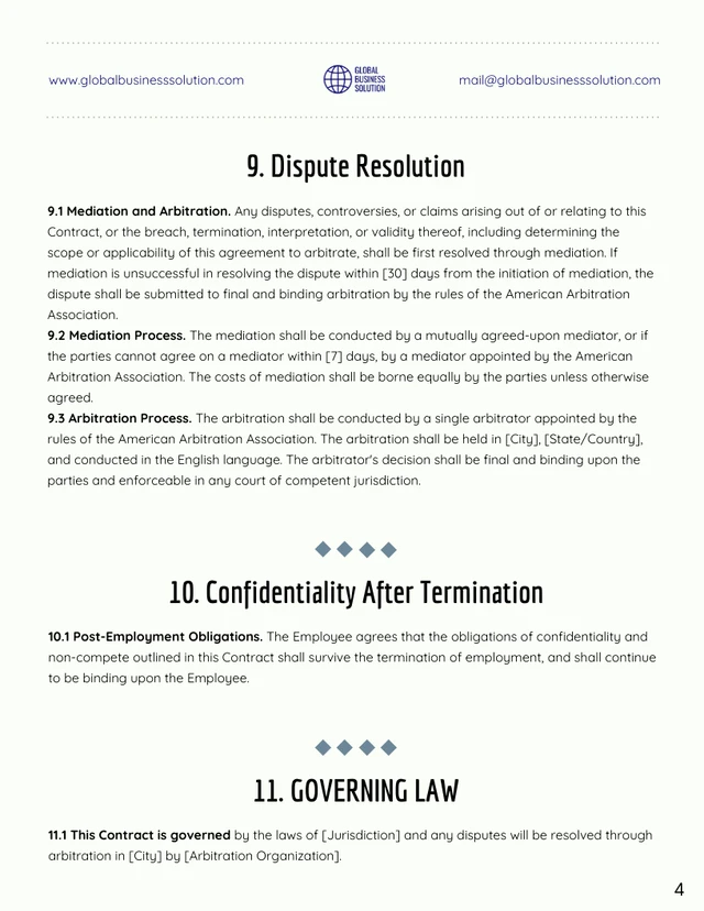 Startup Employment Contract Template - Página 4