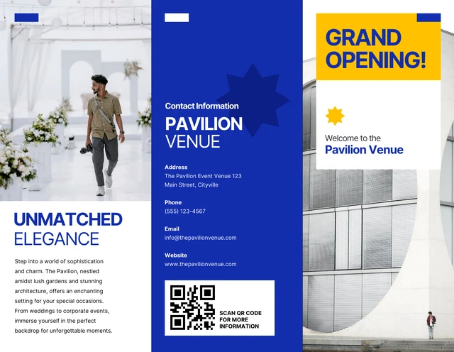 Event Venue Grand Opening Brochure - Page 1