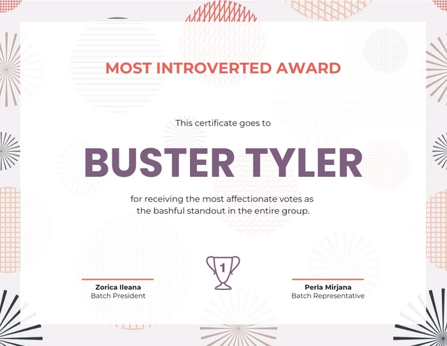 White Playful Abstract Funny Certificate Template