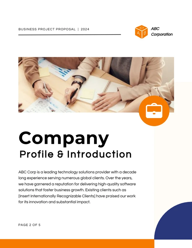 Blue And Orange Business Professional Proposal - Seite 2