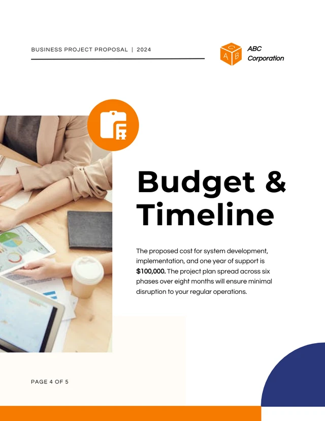 Blue And Orange Business Professional Proposal - page 4