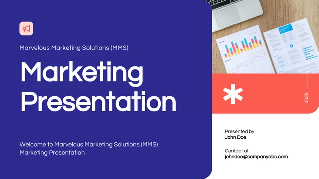 Orange And Purple Blue Marketing Presentation - Page 1