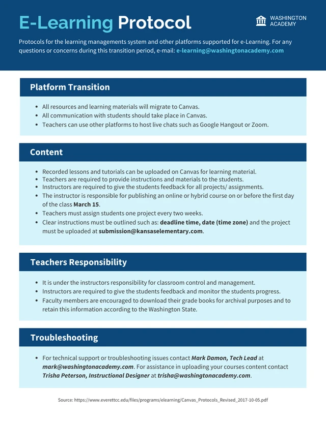 E-learning Protocol