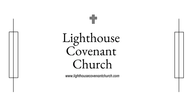 Black & White Simple Business Church Card - Page 1