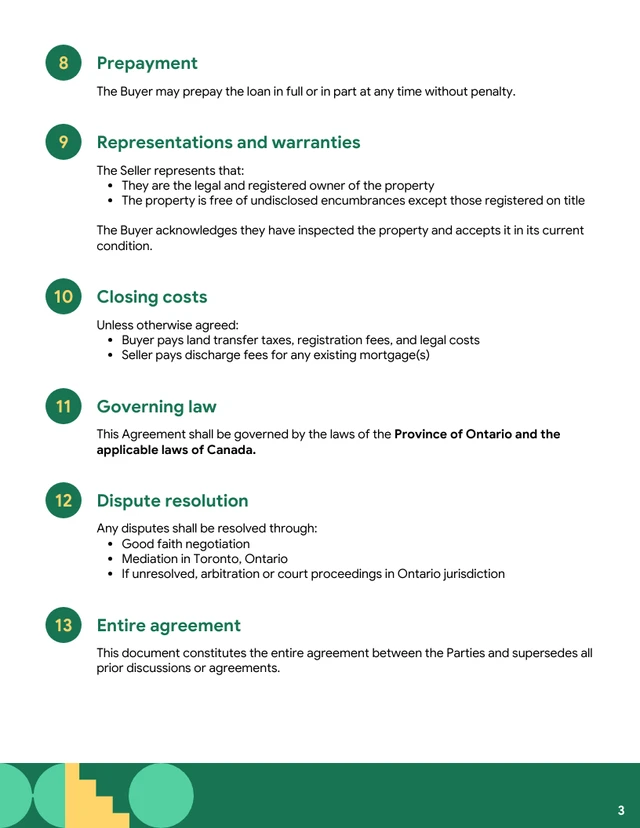 Owner Financing Contract - صفحة 3