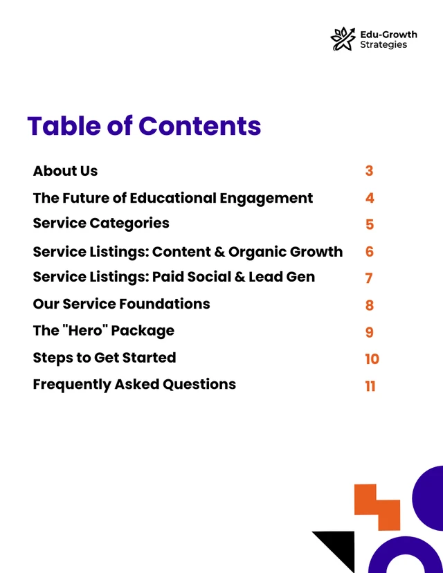 Institution Marketing Services Catalog Template - صفحة 2