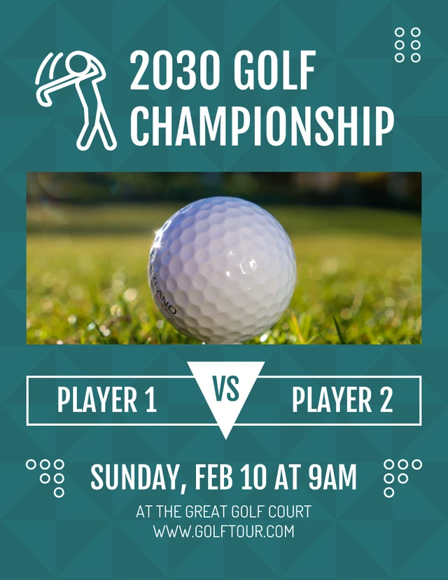 Tosca Simple Geometric Golf Championship Schedule Template