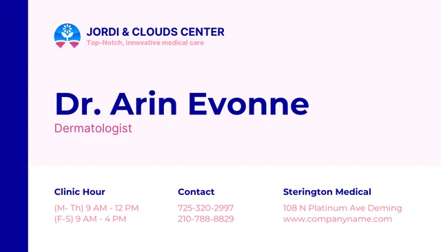 Blue And Light Grey Professional Medical Business Card - page 2