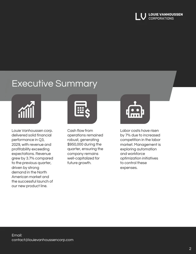 Board Financial Report Template - Seite 2