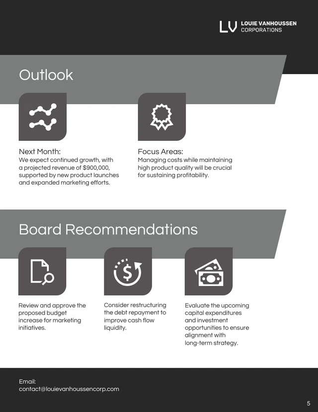 Board Financial Report Template - Pagina 5