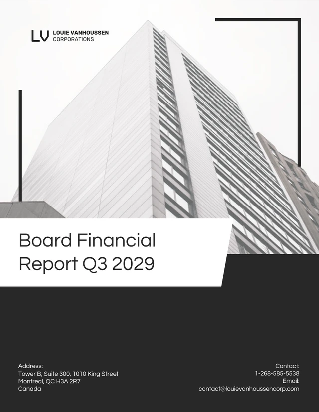 Board Financial Report Template - page 1